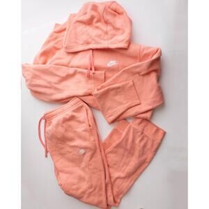 Nike Peach Fleece Hoodie Joggers Set XXL